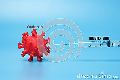 Booster shot for Omicron Editorial Stock Photo