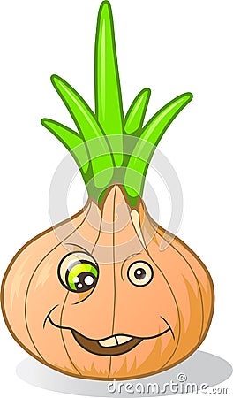 Picture depicting a funny onion Vector Illustration