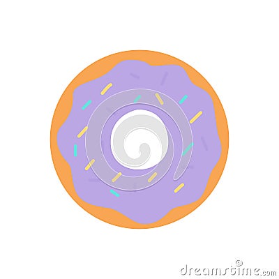 Picture of a donut on a white background. Vector illustration Stock Photo