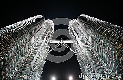 Twin Towers of Kuala Lumpur Editorial Stock Photo