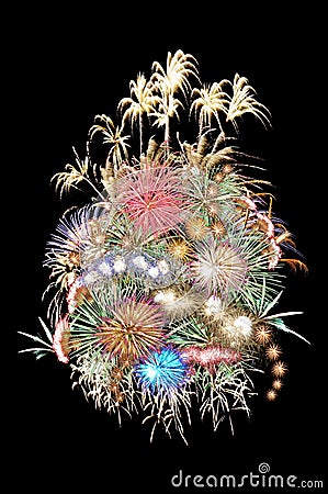 Fireworks flower arrangement Stock Photo