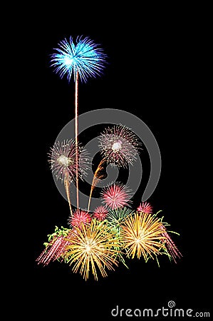 Fireworks flower arrangement Stock Photo