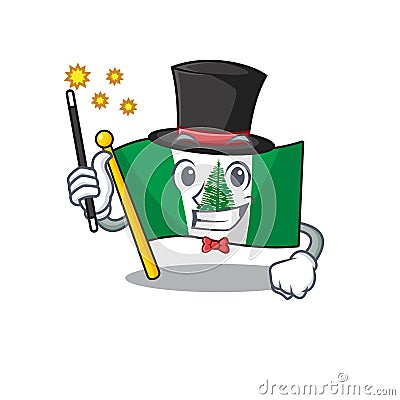A picture of flag norfolk island performance as a Magician Vector Illustration
