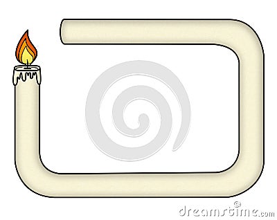 Frame - candle Stock Photo