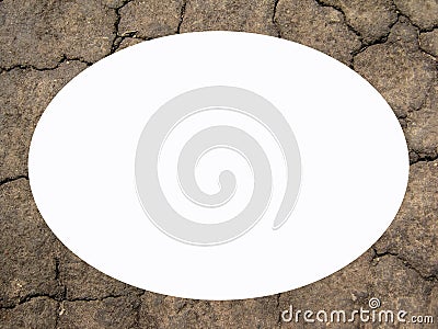 Picture frame form cracked soil Stock Photo