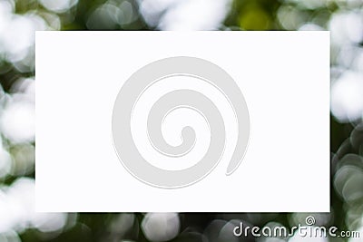 Picture frame form Nature bokeh lights Stock Photo