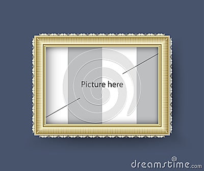 Picture frame, Luxury frame border, vector illustration. Vector Illustration