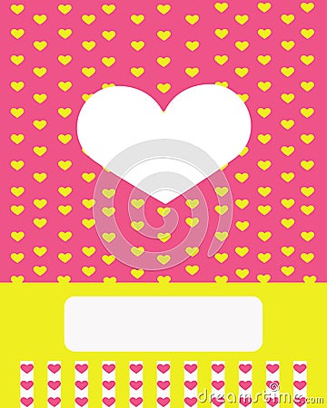 Valentines Day. Picture frame of red hearts. room for text. frame of hearts. valentine card Vector Illustration