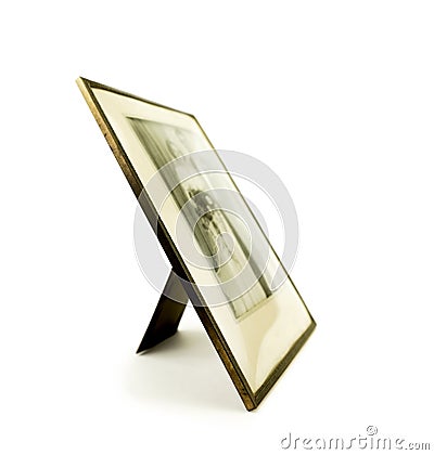 Picture frame with wedding photo Stock Photo