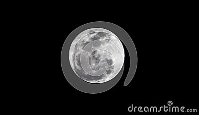 Picture of a full Moon with all Details Stock Photo