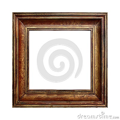 Picture gold wooden frame Stock Photo