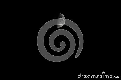 Picture of a half moon Stock Photo