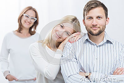 Picture of happy family Stock Photo