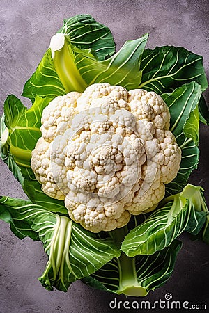 a head of cauliflower its versatile flore Stock Photo