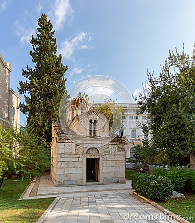 Holy Church of Theotokos Gorgoepikoos and Saint Eleutherius Stock Photo