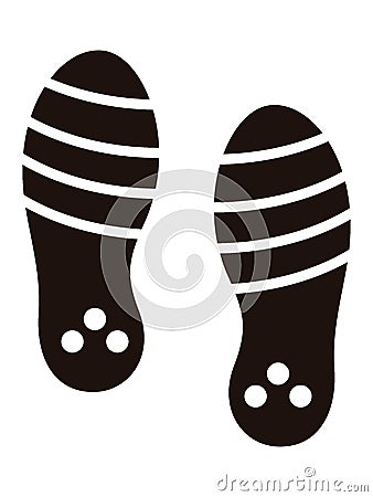 Picture of a Human Shoe Footprint Vector Illustration
