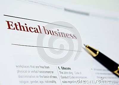 Business Ethics Stock Photo