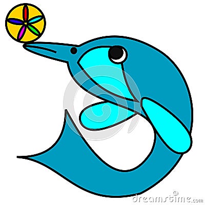 picture illustration dolphin cartoon Cartoon Illustration