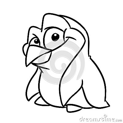 Kind cheerful penguin bird character illustration cartoon coloring Cartoon Illustration