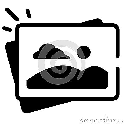 Picture image empty state single isolated icon with solid shape style Stock Photo