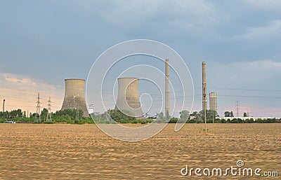 Gas refinery from Ploiesti, Romania. Stock Photo