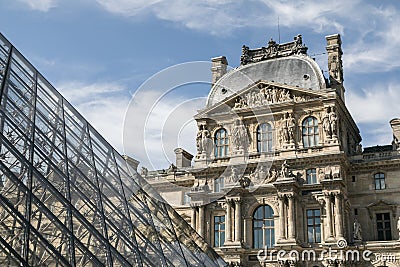 Picture of le louvre, monument in paris Editorial Stock Photo