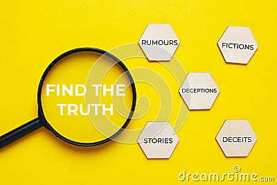 Lets find the truth Stock Photo
