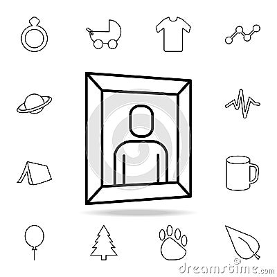 picture of a man icon. Detailed set of simple icons. Premium graphic design. One of the collection icons for websites, web design Stock Photo