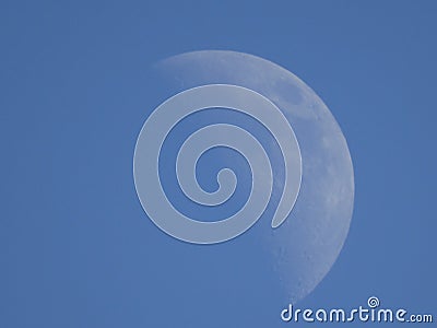 A picture of the moon by day Stock Photo