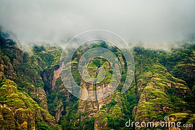 Picture of Mountain landscape in Morelos ridge at Mexico. Stock Photo