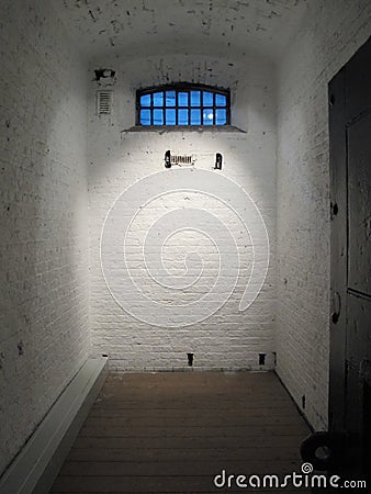 One of the cells at Kilmainham Gaol Museum Editorial Stock Photo