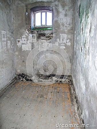 One of the cells at Kilmainham Gaol Museum Editorial Stock Photo