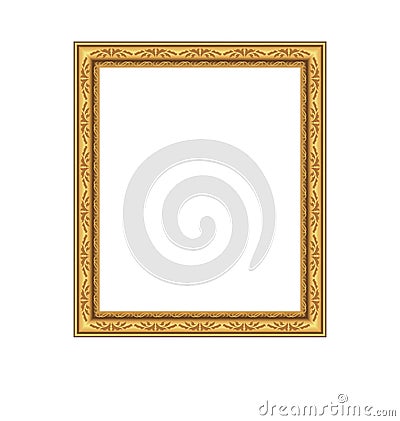 Picture ornate frame isolated on white background Vector Illustration