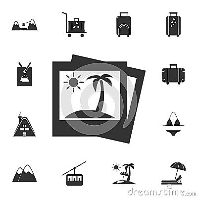 picture of palm trees icon. Detailed set of travel icons. Premium graphic design. One of the collection icons for websites, web de Stock Photo