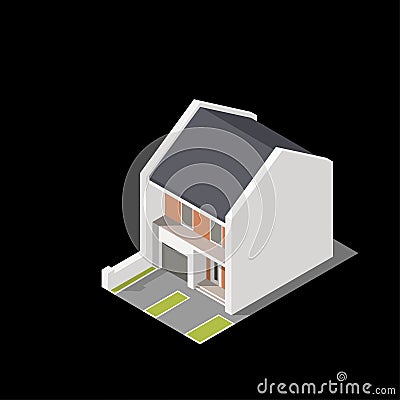 Picture of a penthouse. Picture of a stylish house. Vector illustration Stock Photo