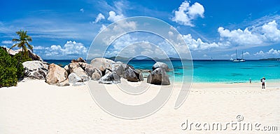 Picture perfect beach at Caribbean Stock Photo