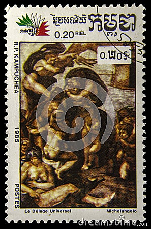 Picture postage stamp Editorial Stock Photo