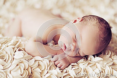 Picture presenting cute sleeping baby Stock Photo