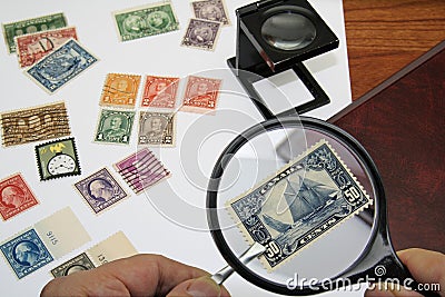 Stamp Collector Editorial Stock Photo