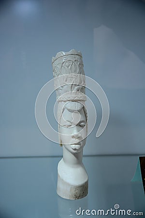 Picture of a Statue Made by Elephant Ivory Editorial Stock Photo