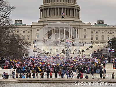 March on Capitol Hill, January 6th, 2021 - Capitol Hill, Washington D.C. USA Editorial Stock Photo