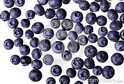 Picture with sweet blueberry isolated on white background Stock Photo