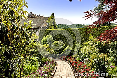 Buchart Gardens on Vancouver Island Stock Photo