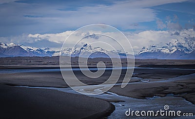 Sandur, Skaftafell and Glaciers of Iceland Stock Photo