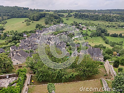 Sky view out of the tower of Turenne, France Stock Photo