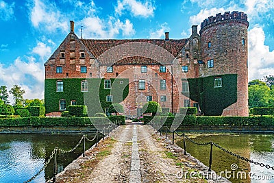 Renaissance old vintage Castle in southern Sweden Stock Photo