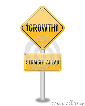 Growth ahead in your life and business Stock Photo
