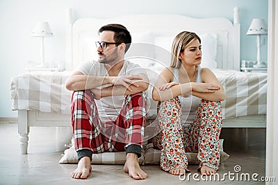 Picture of young couple having relationship problems Stock Photo