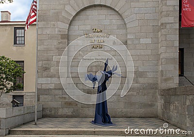 Unidentified iron student sculpture at The University of the Arts, Philadelphia, Pennsylvania Editorial Stock Photo