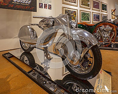 The Killer by Craig Rodsmith in 2019, on display in the Haas Moto Museum in Dallas, Texas. Editorial Stock Photo